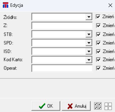 Widok okna edycji Widok okna edycji