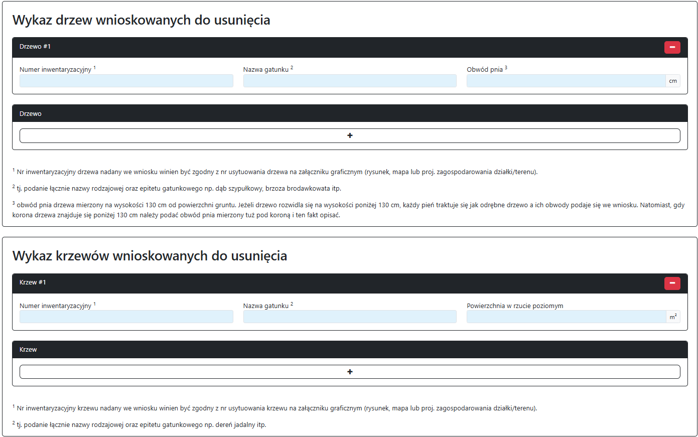 Widok części wniosku Widok części wniosku